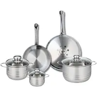 Elo Ensemble de 2 Poêles de cuisson 24 et 28 cm et 3 faitouts 12, 16 et 24 cm Profi Brillant