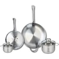 Elo Ensemble de 2 Poêles de cuisson 24 et 32 cm et 2 faitouts 12 et 16 cm Profi Brillant