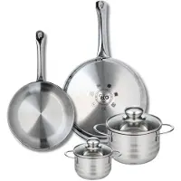 Elo Ensemble de 2 Poêles de cuisson 24 et 28 cm et 2 faitouts 12 et 16 cm Profi Brillant
