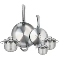 Elo Ensemble de 2 Poêles de cuisson 24 et 32 cm et 3 faitouts 12, 14 et 16 cm Profi Brillant