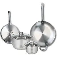 Elo Ensemble de 2 Poêles de cuisson 24 et 32 cm et 2 faitouts 14 et 20 cm Profi Brillant