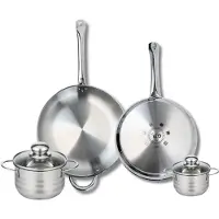 Elo Ensemble de 2 Poêles de cuisson 28 et 32 cm et 2 faitouts 12 et 16 cm Profi Brillant