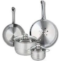 Elo Ensemble de 2 Poêles de cuisson 24 et 28 cm et 2 faitouts 14 et 20 cm Profi Brillant