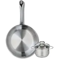 Elo Ensemble de 1 Poêle de cuisson 28 cm et 1 faitout 12 cm Profi Brillant