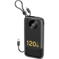 Dudao Powerbank K13 10000Mah avec câble intégré - Noir