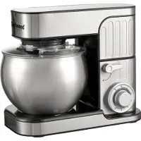 Techwood TRO1600 - Keukenmachine - Staande Mixer - RVS - 6 L - 1300 Watt, Robot ménager, Argent