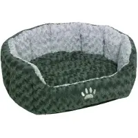 Nobby Lit confort ovale "SEOLI" L x l x H : 55 x 50 x 21 cm gris foncé / gris clair