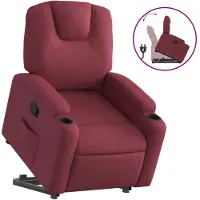 vidaXL Fauteuil relax avec releveur vin rouge Tissu