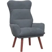 vidaXL fauteuil Gris foncé 69 x 74 x 93 cm Velours
