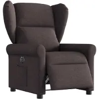 vidaXL Fauteuil relax électrique brun foncé Tissu