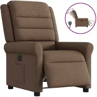 vidaXL Fauteuil relax électrique marron Tissu