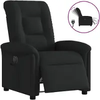 vidaXL Fauteuil relax électrique noir tissu