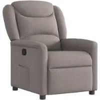 vidaXL Fauteuil relax Taupe Tissu