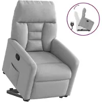 vidaXL Fauteuil relax avec releveur Gris nuage Tissu
