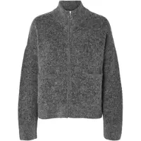 Selected Cardigan 'SIA RAS' gris / gris chiné