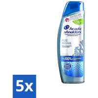 Head & shoulders – Shampooing antipelliculaire – Pure Intense – Détox du cuir chevelu – 250 ml - Lot économique - 5 pièces