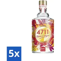 4711 - Remix Cologne - Eau de Cologne Vaporisateur - Pamplemousse - Unisexe - 100 ml - Pack avantage - 5 pièces