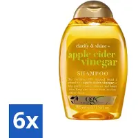 OGX - Vinaigre de cidre - Shampooing - Clarification + brillance - 385 ml - Pack avantage - 6 pièces