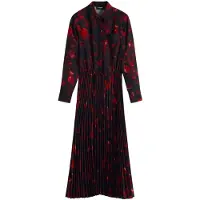 Desigual Robe-chemise rouge / rouge foncé / noir