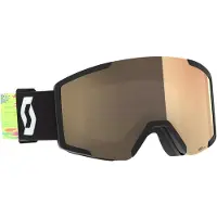 SCOTT - Masque de ski photochromique - Shield LS Black/Neon Yellow AMP LS Bronze Chrome S1-3 - Jaune