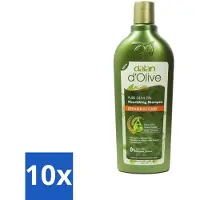 Dalan d'Olive - Shampooing - Réparation capillaire - Pour cheveux secs et abîmés - 400 ml - Pack avantage - 10 pièces