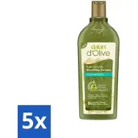 Dalan d'Olive - Shampooing - Extra Volume - Pour cheveux fins et clairsemés - Nourrissant - 400 ml - Pack avantage - 5 pièces