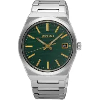 Seiko Montre SUR601P1 pour homme en acier inoxydable/vert foncé