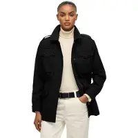 Superdry Femme Veste Style Militaire Fantaisie Black Taille: 34