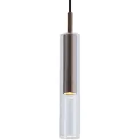 QAZQA Spot moderne bronze foncé avec verre transparent pour système de rail monophasé - Slimline Loyce