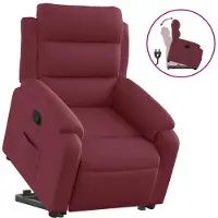 vidaXL Fauteuil relax avec releveur vin rouge Tissu