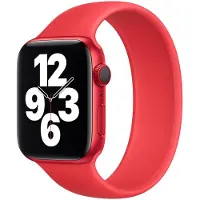 Apple Bracelet Boucle unique en Silicone pour Watch | 44/45/46/49 mm - Taille 9 - (Product) Red