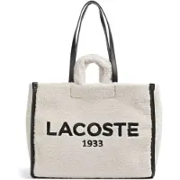 Lacoste sac shopper sac à épaule Shopping Bag Natural Noir écru