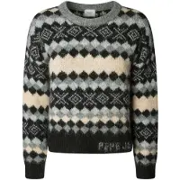 Pepe Jeans Pull-over 'Celestine' crème / gris clair / gris foncé / noir