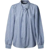 Pepe Jeans Chemisier 'Maty' bleu-gris / blanc