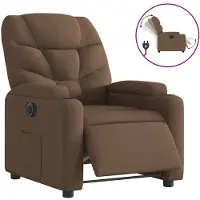 vidaXL Fauteuil relax électrique marron Tissu