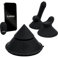 Vuxen Cone - machine sexuelle premium contrôlée par application - avec 2 embouts interchangeables, 20 modes de vibration (noir)