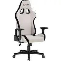 Dutzo E-SPORTS Gamer Stol - Lysegr - Stof - Op til 120 kg, Chaise gaming, Gris