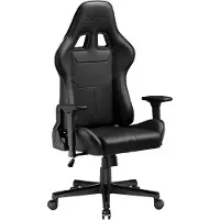 Dutzo E-SPORTS Gamer Stol - Sort - PU Lder - Op til 120 kg, Chaise gaming, Noir