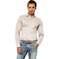 Desoto Casual Slim Fit Chemise en jersey Light Sonte, Unicolore
