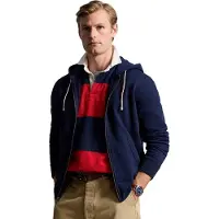 Ralph Lauren pour homme. 710813297004 Sweat RL avec capuche marine (S), Casuel, Coton, Manche longue