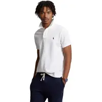 Ralph Lauren pour homme. 710548797001 Polo Slim Fit Piqu blanc (3XL), Casuel, Coton, Manche courte