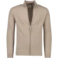 Gant pour homme. 87214 Gilet en laine de mouton très fine avec fermeture éclair marron (4XL), Casuel, Coton