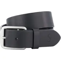Ralph Lauren pour homme. 405913732001 Ceinture en cuir avec cheval noir (32), Casuel, Classique