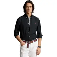 Ralph Lauren pour homme. 710928255006 Chemise sur mesure noire (L), Casuel, Fête, Coton, Classique, Manche longue