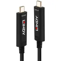 Lindy 15m Fibre Optic Hybrid USB Type C Cable, Audio / Video Only