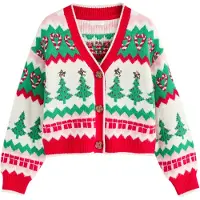 Next Cardigan 'Christmas Tree' or / vert / rouge / blanc