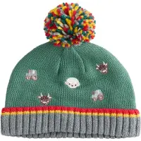 Next Bonnet marron / gris foncé / vert / rouge