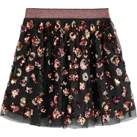 Next Jupe or / or rose / noir