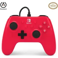 PowerA Games Switch Wired Controller Raspberry Red Power A Rouge