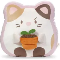 Nici Plüschkissen Katze Angy mit Blumentopf (12 x 35 cm)